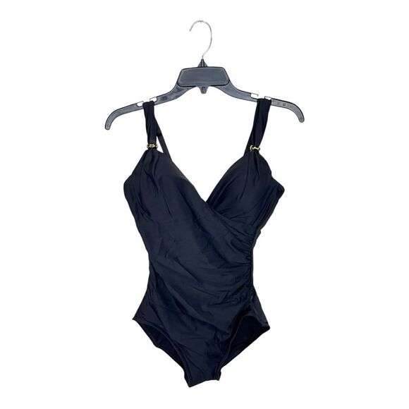 NWOT Miraclesuit | Siren One Piece in Black Slimming Tummy Control 8 - Picture 8 of 11